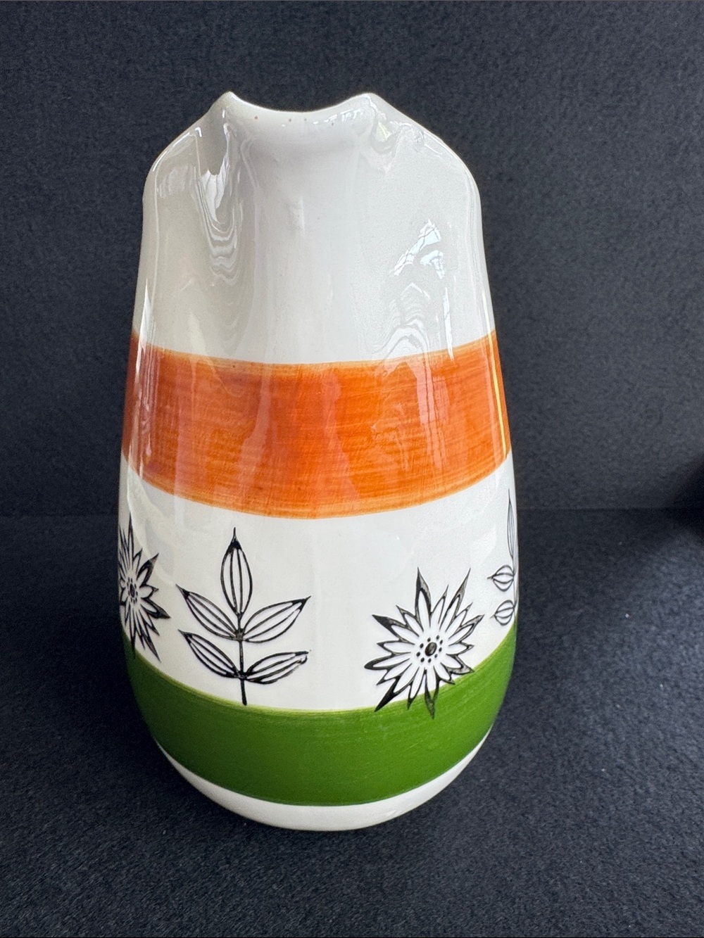 VTG Royal Sealy 1950 MCM Hand Painted Pitcher and 6 Cups Japan - Picture 4 of 14